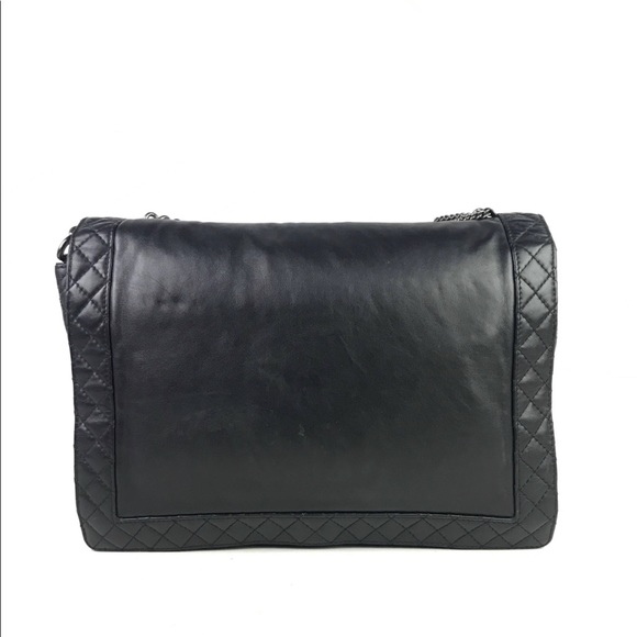 SOLD — NFS — Black Lambskin Chanel 2013 XL Enchained Boy Flap Bag w/RHW - Picture 3 of 16